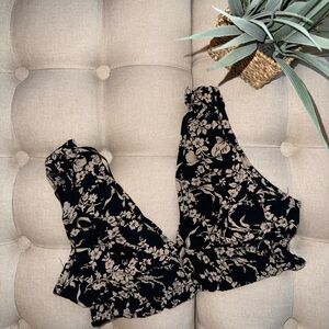 Floral cropped brallete top